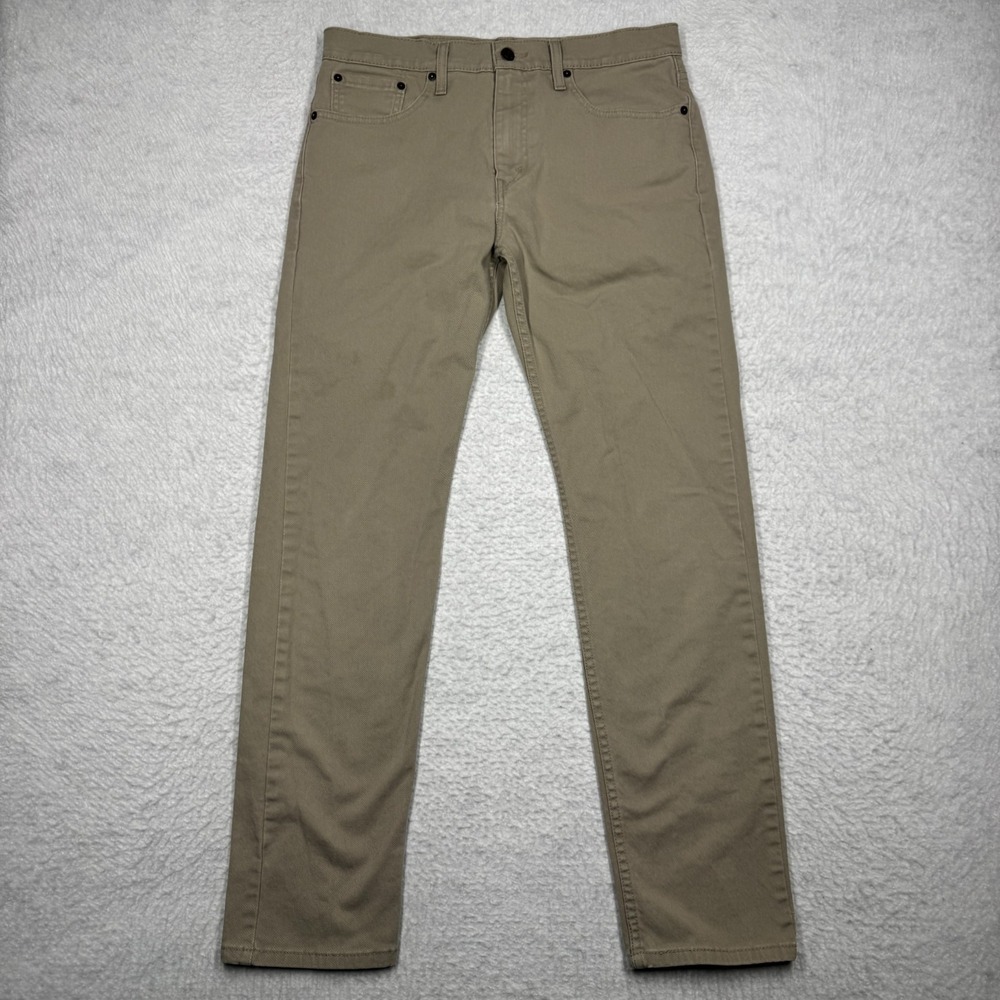 Levi's 502 Regular Taper Fit Khaki Jeans Pants‎ Beige Men's Size 32x34